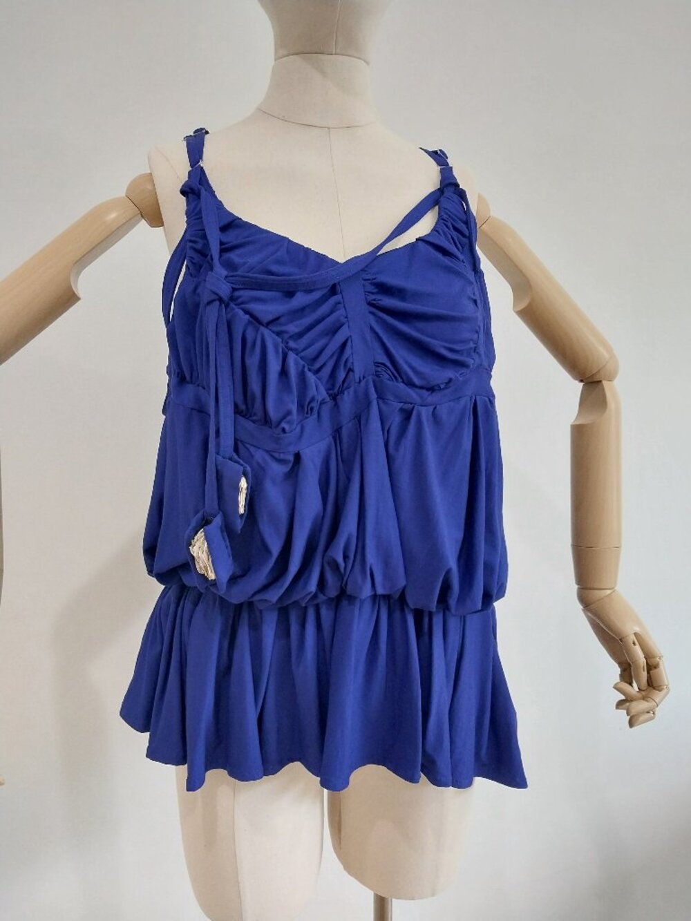 Ruched Strappy Book Tassel Camisole